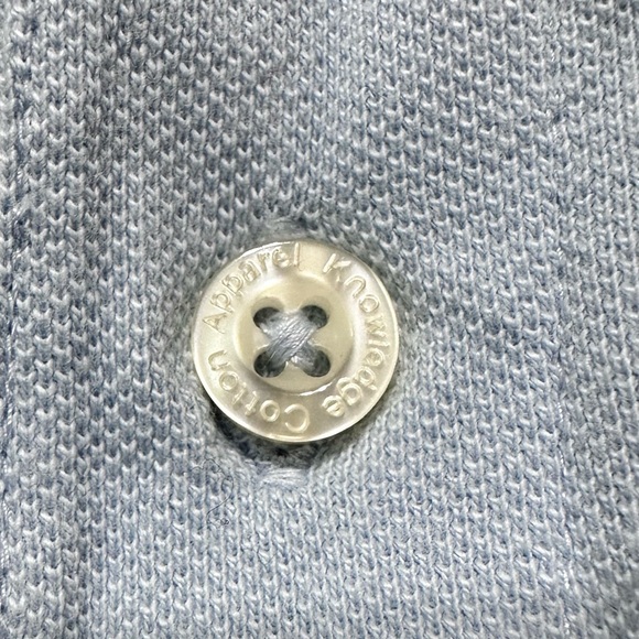 Knowledge Cotton Apparel NWOT Pale Blue Unisex Classic Polo Shirt Size Medium - Picture 6 of 11